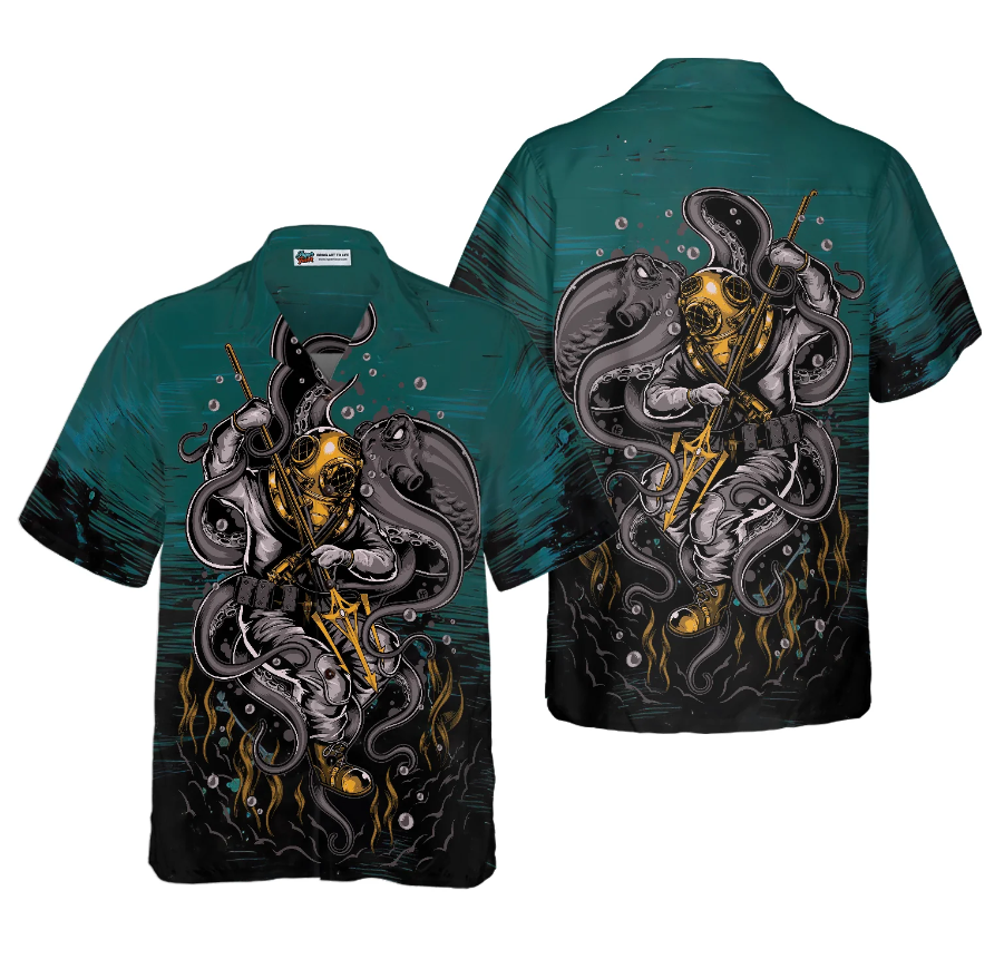 Underwater Scuba Diving Hawaiian Shirt