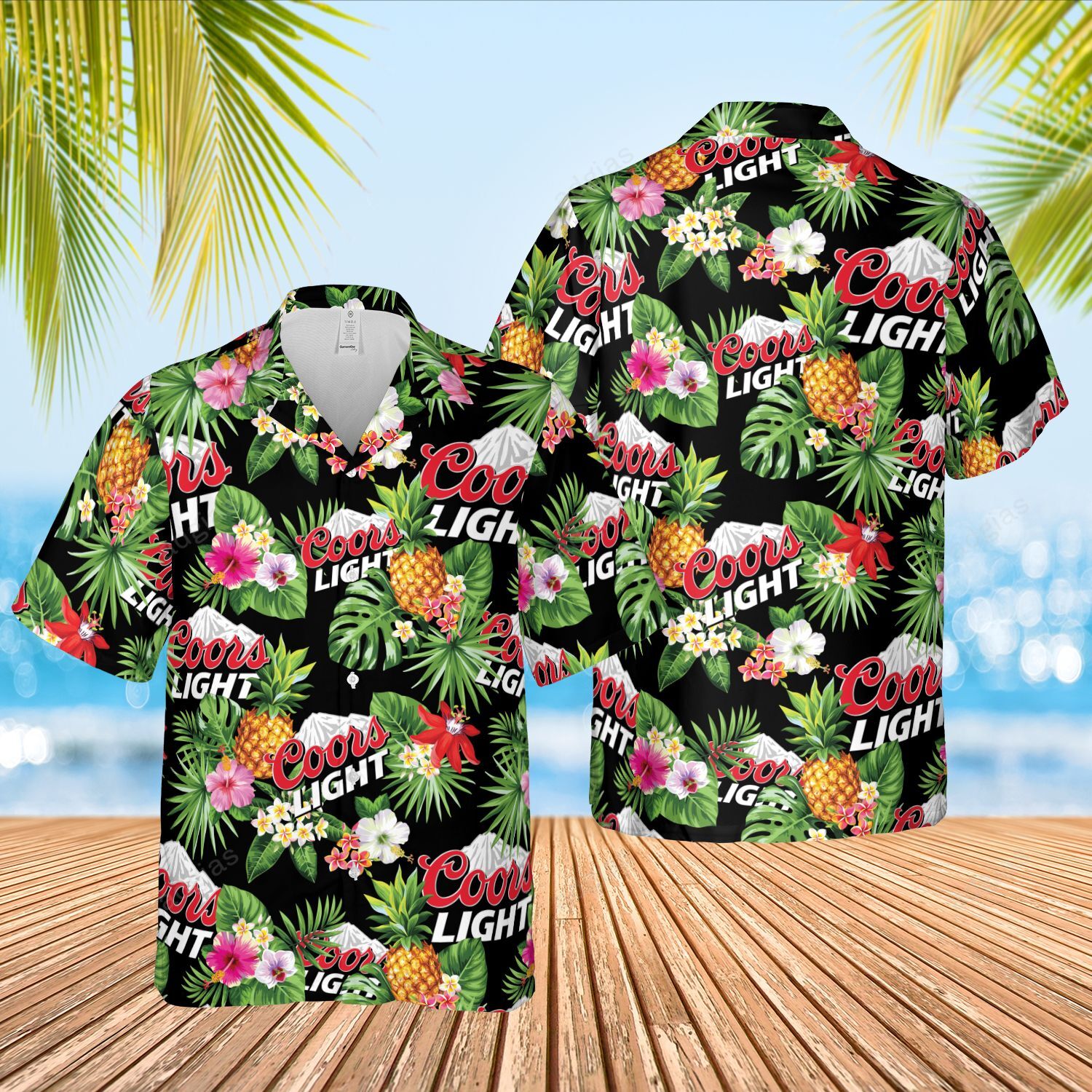 (2) CLB Aloha Hawaii Style Summer Hawaiian Shirt