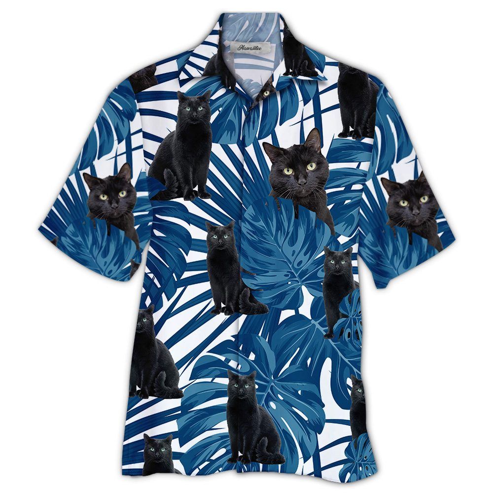 Black Cats Blue Unique Design Unisex Hawaiian Shirt For Men And Women Dhc17062296
