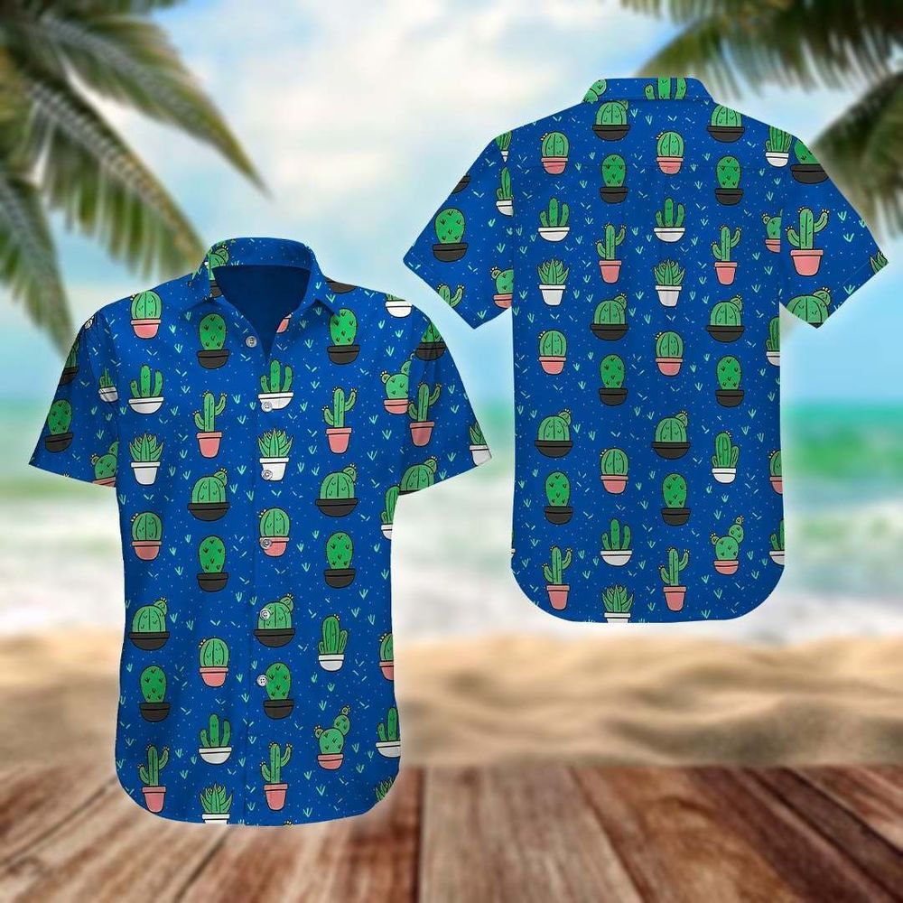 Cactus Blue Unique Design Unisex Hawaiian Shirt For Men And Women Dhc17063063