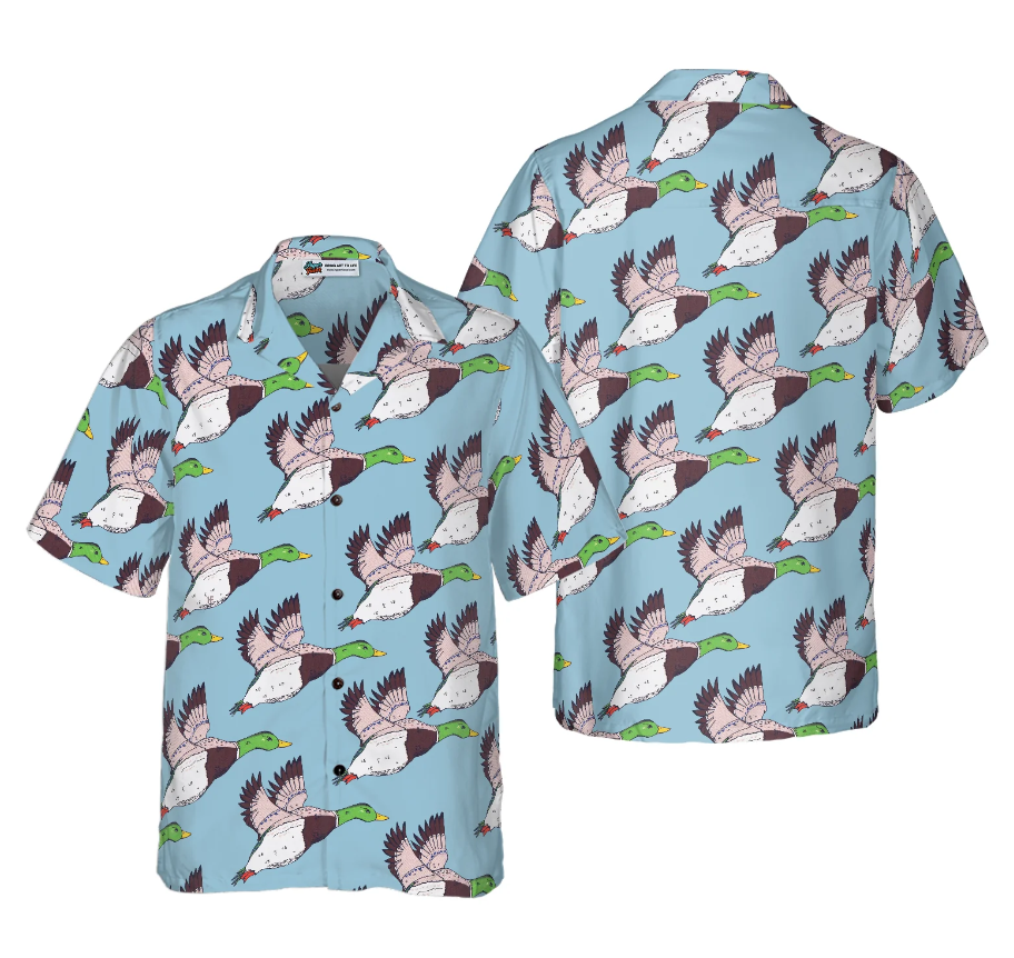 Flying Ducks Shirt For Men Hawaiian Shirt