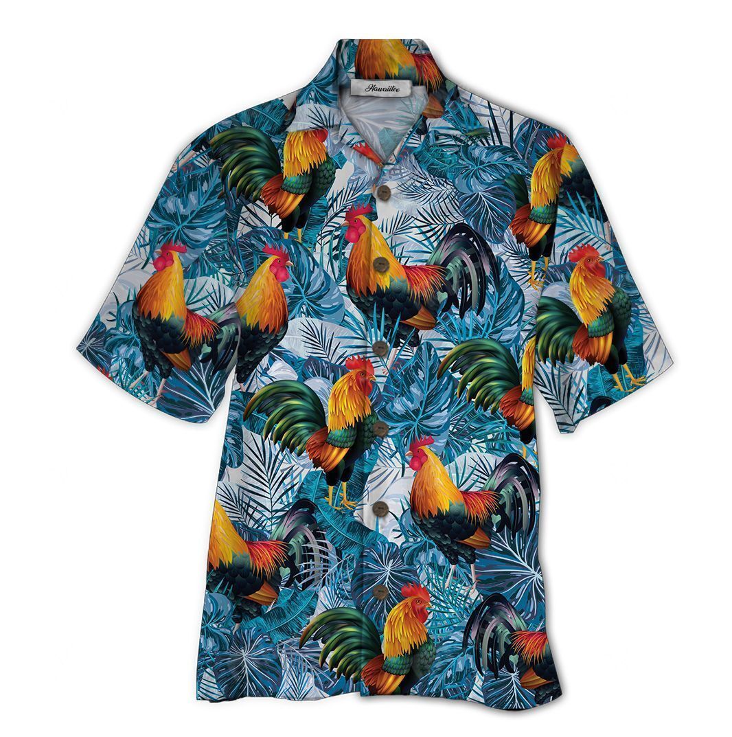 Hawaiian Shirt 'Rooster' Tropical