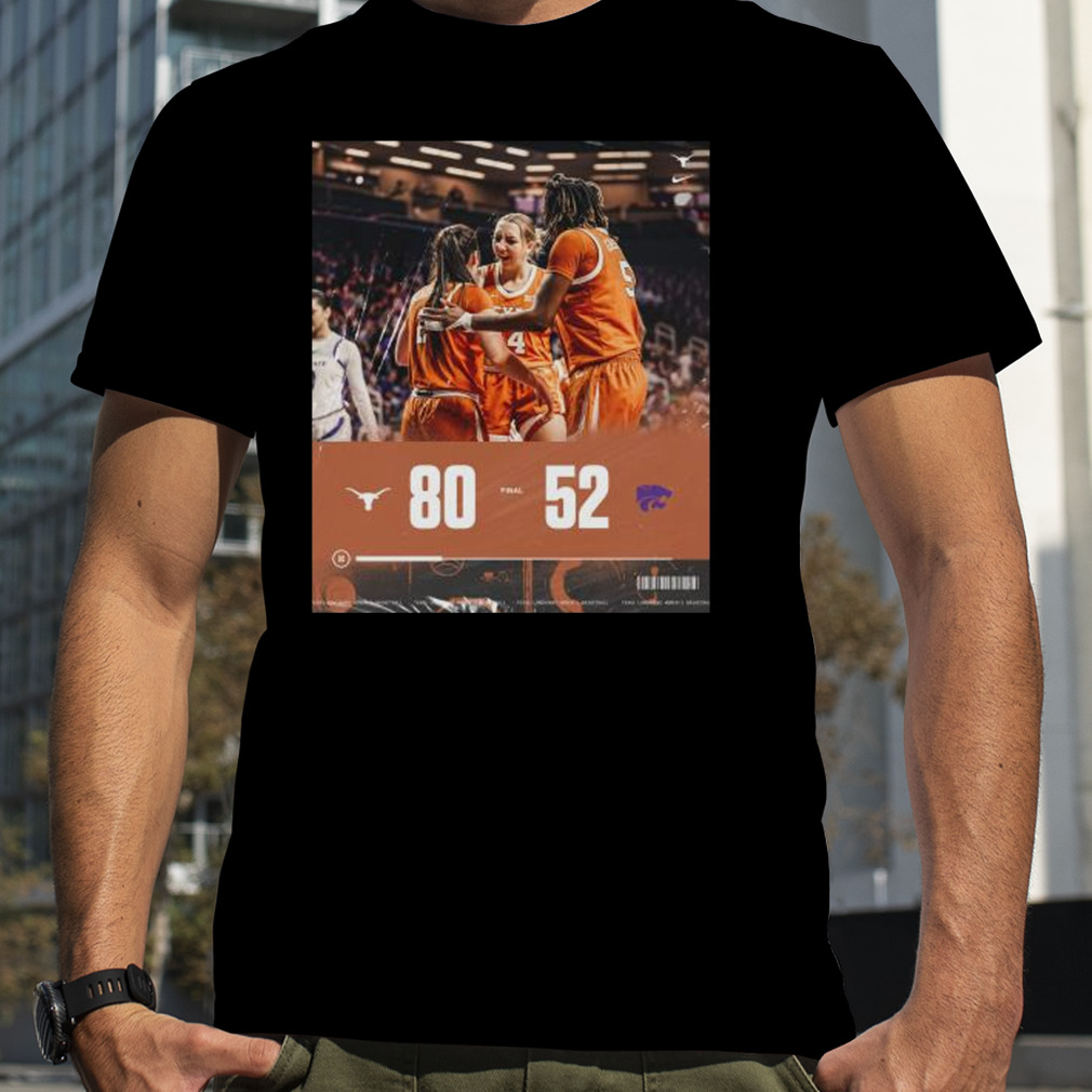 Texas win 80 52 K-State 2023 Big 12 women’s basketball champions final score shirt