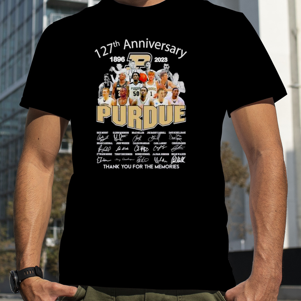 127th anniversary 1896 2023 Purdue Boilermakers thank you for the memories signatures shirt