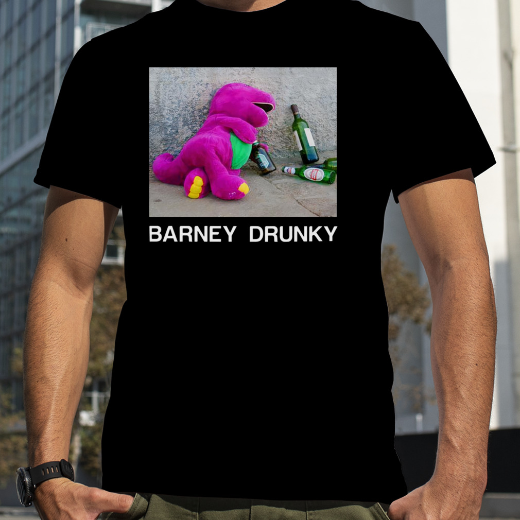 Barney Drunky Wine Bottle The Dinosaur shirt