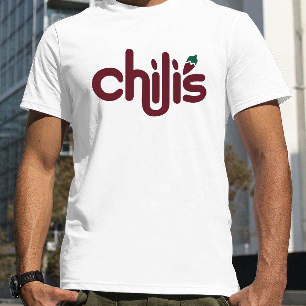 Mike golic jr wearing chilis T-shirt