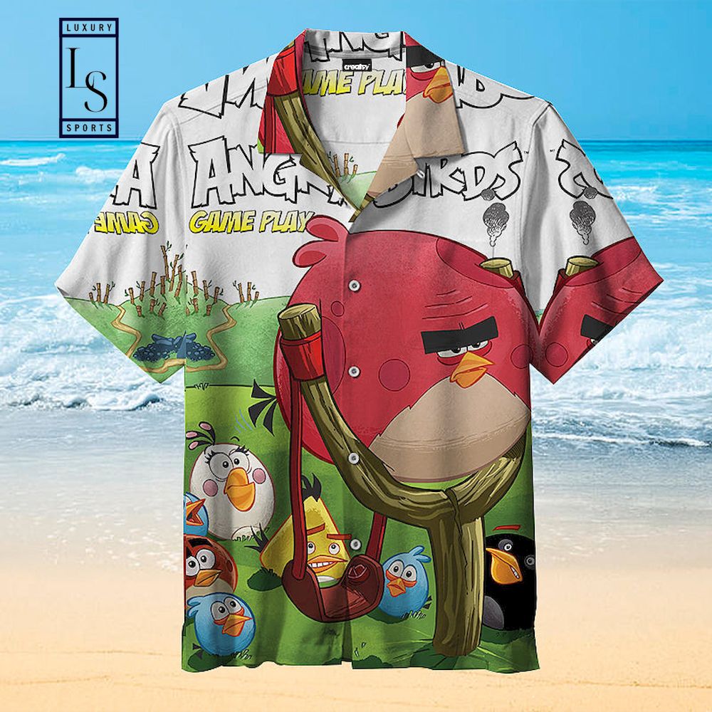 Angry Birds Game Play Hawaiian Shirt