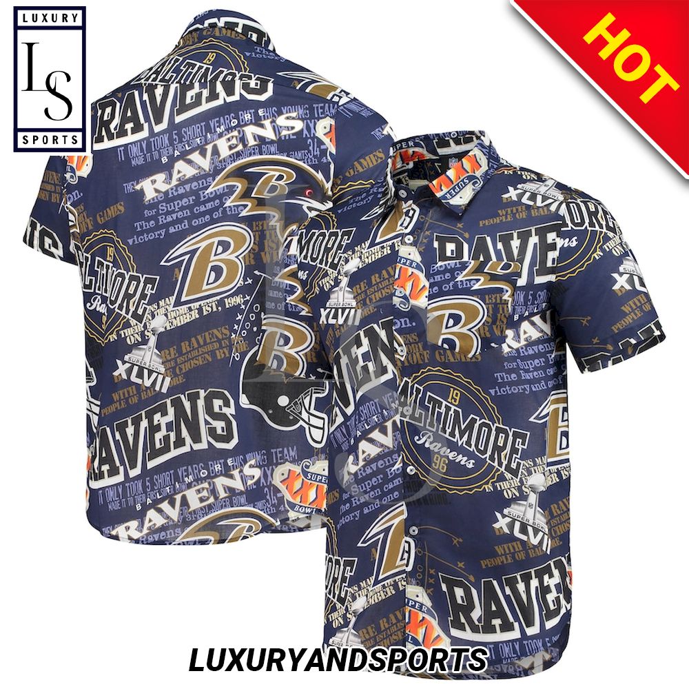 Baltimore Ravens Super Bowl Hawaiian Shirt