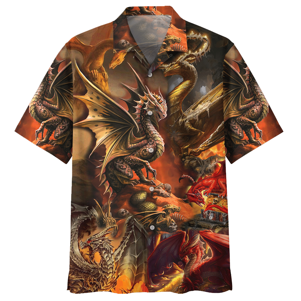 Dragon Red Nice Design Unisex Hawaiian Shirt For Men And Women Dhc17062917