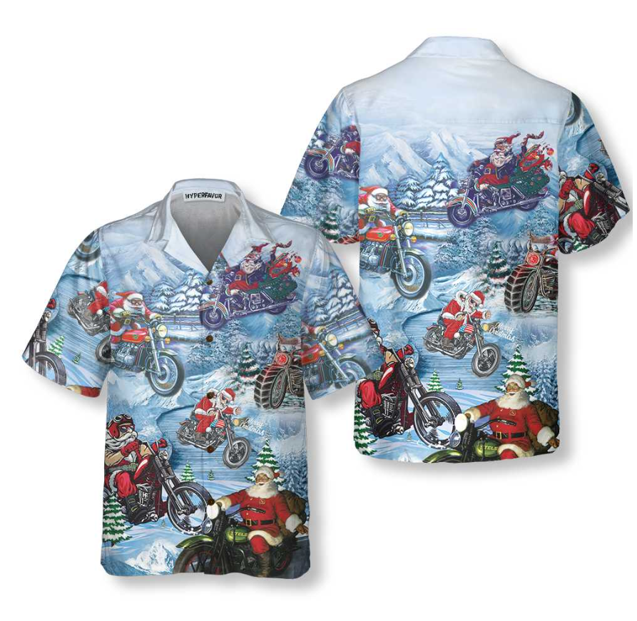 Driving With Santa On Christmas Hawaiian Shirt