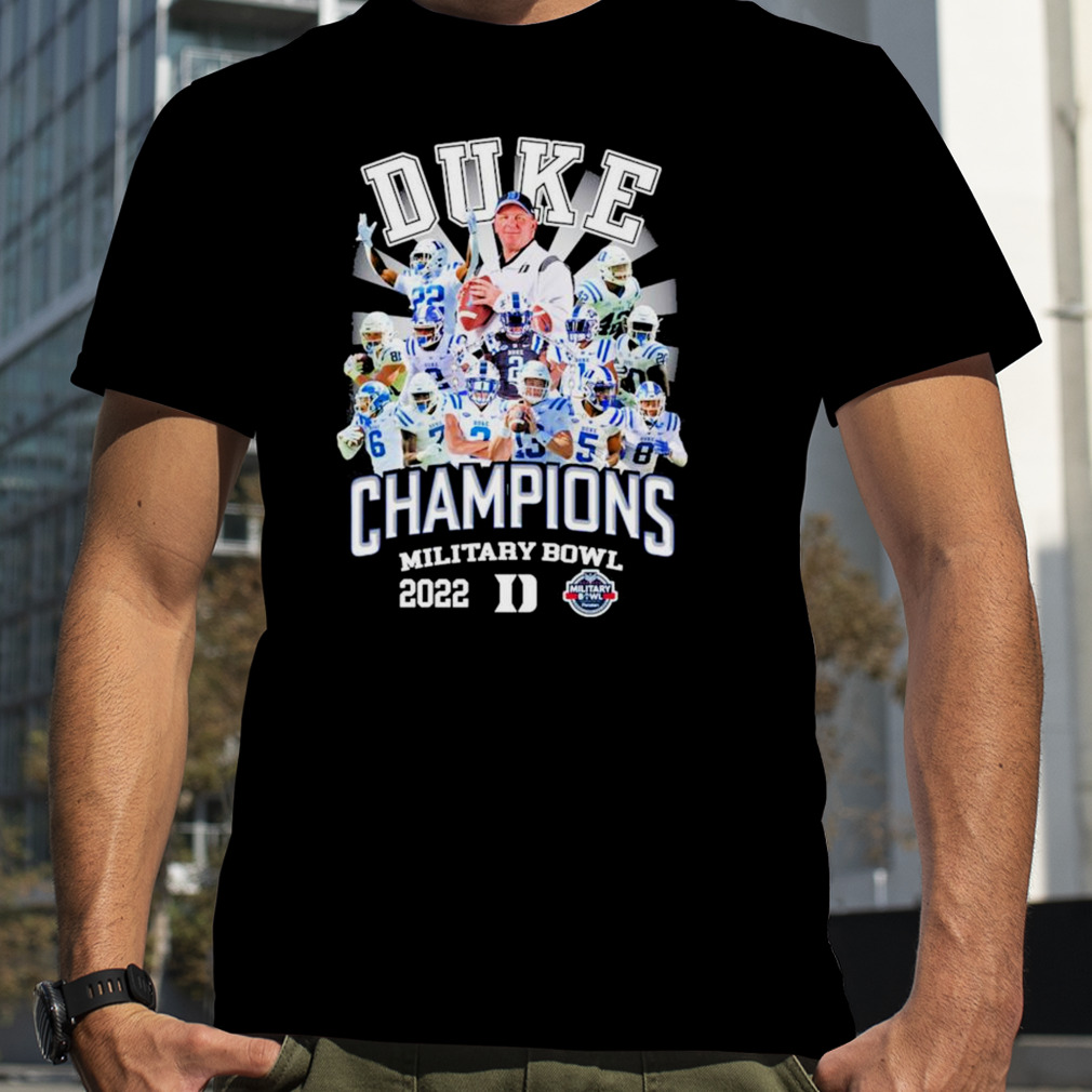 Duke Teams Sport Jacob Grandison, Tyrese Proctor, Dereck Lively Ii Champions ,military Bowl 2023 Shirt