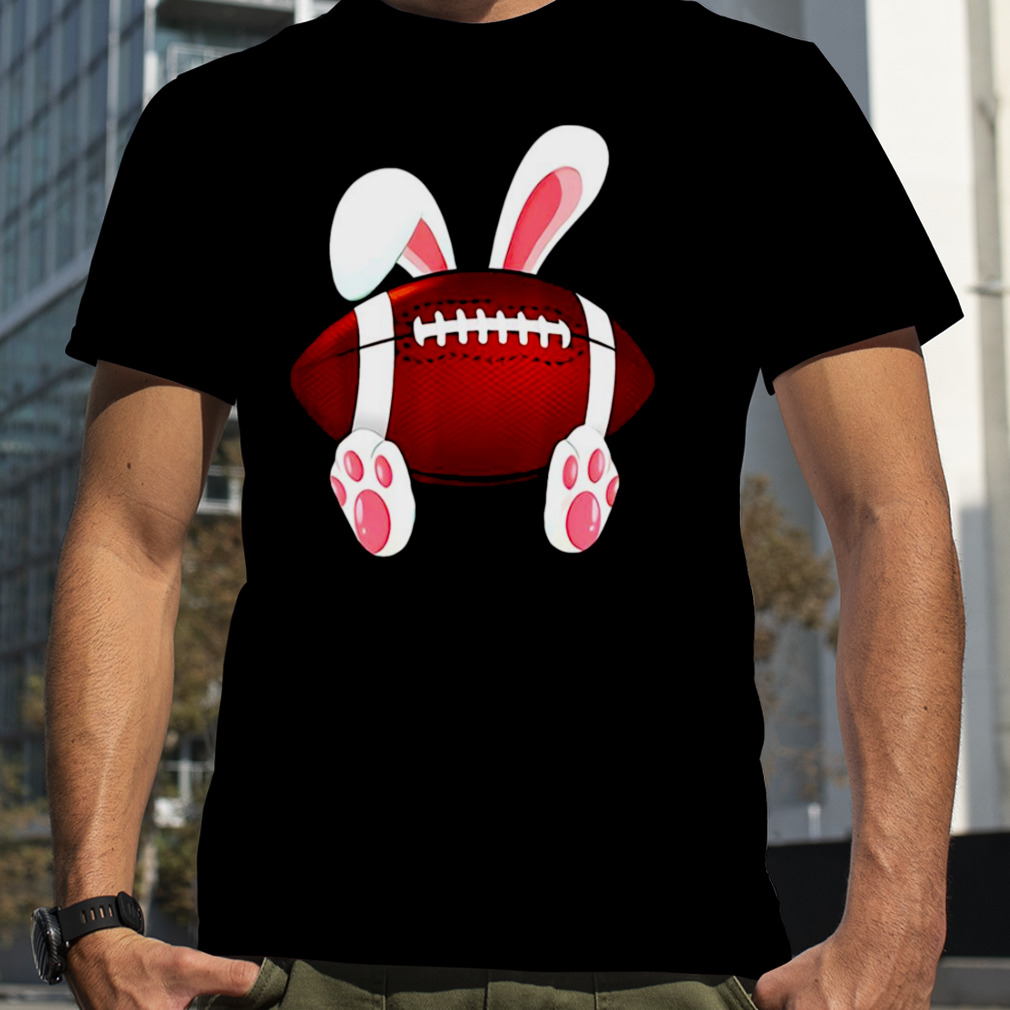 Love Football Happy Easter Football Rabbit Bunny shirt