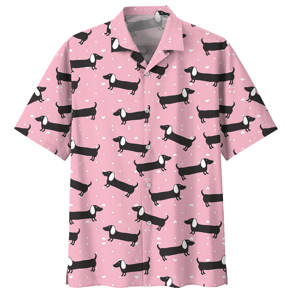 Dachshund  Pink Amazing Design Unisex Hawaiian Shirt For Men And Women Dhc17062671