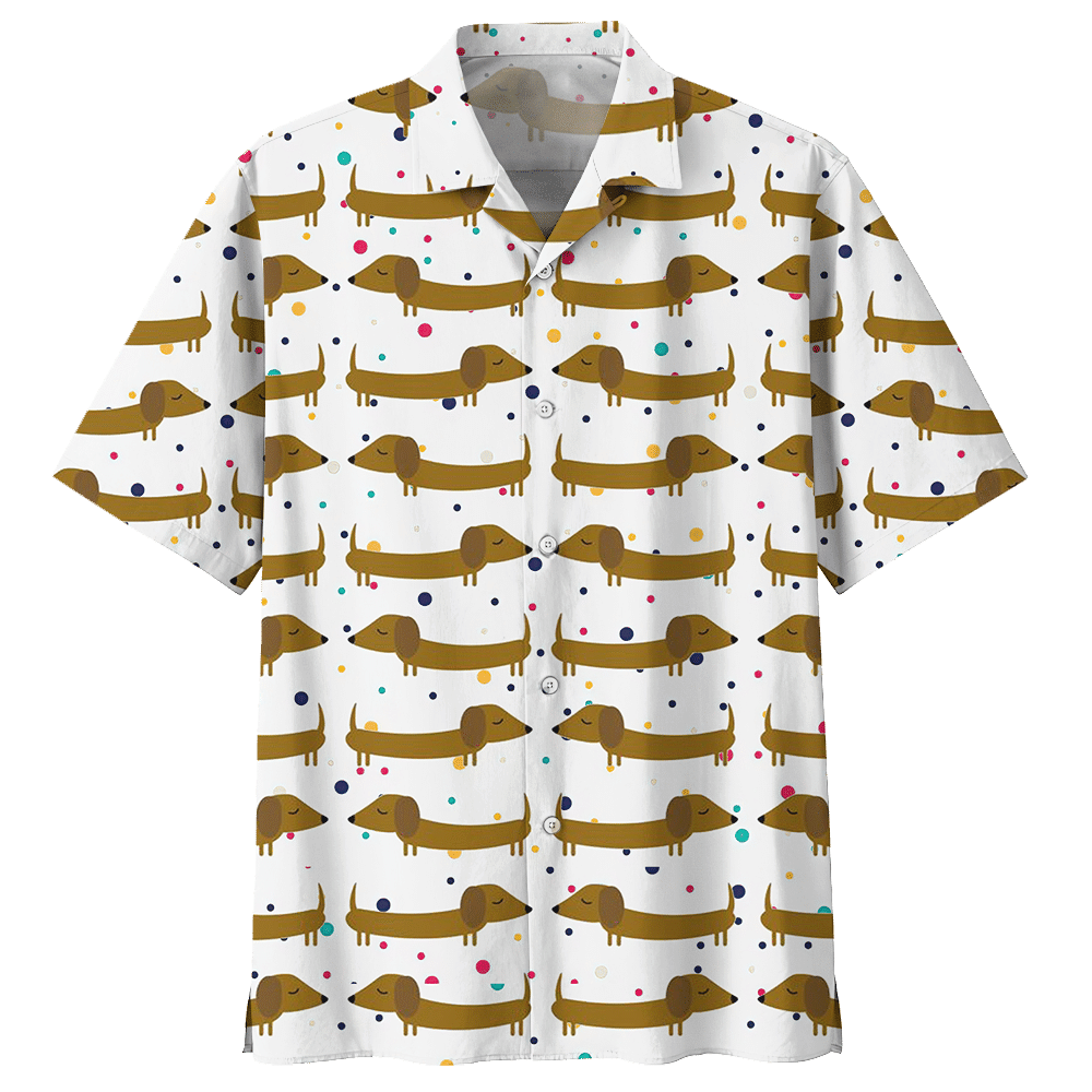 Dachshund  White Unique Design Unisex Hawaiian Shirt For Men And Women Dhc17062670