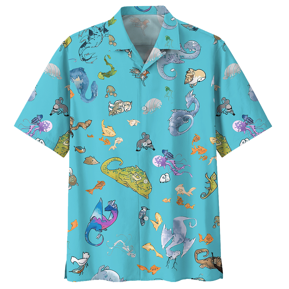 Dragon Blue Unique Design Unisex Hawaiian Shirt For Men And Women Dhc17062925