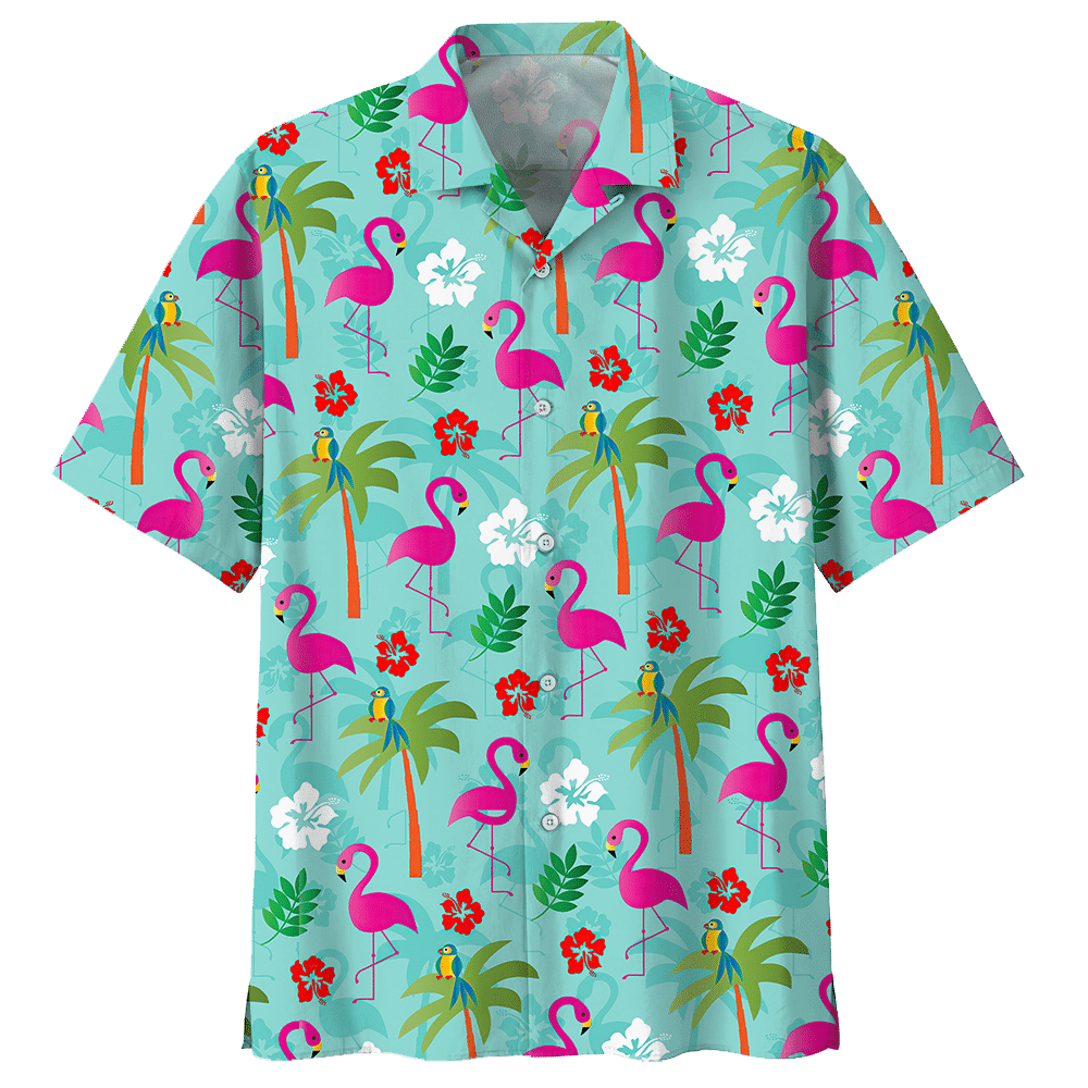 Flamingo Blue Unique Design Unisex Hawaiian Shirt For Men And Women Dhc17062615