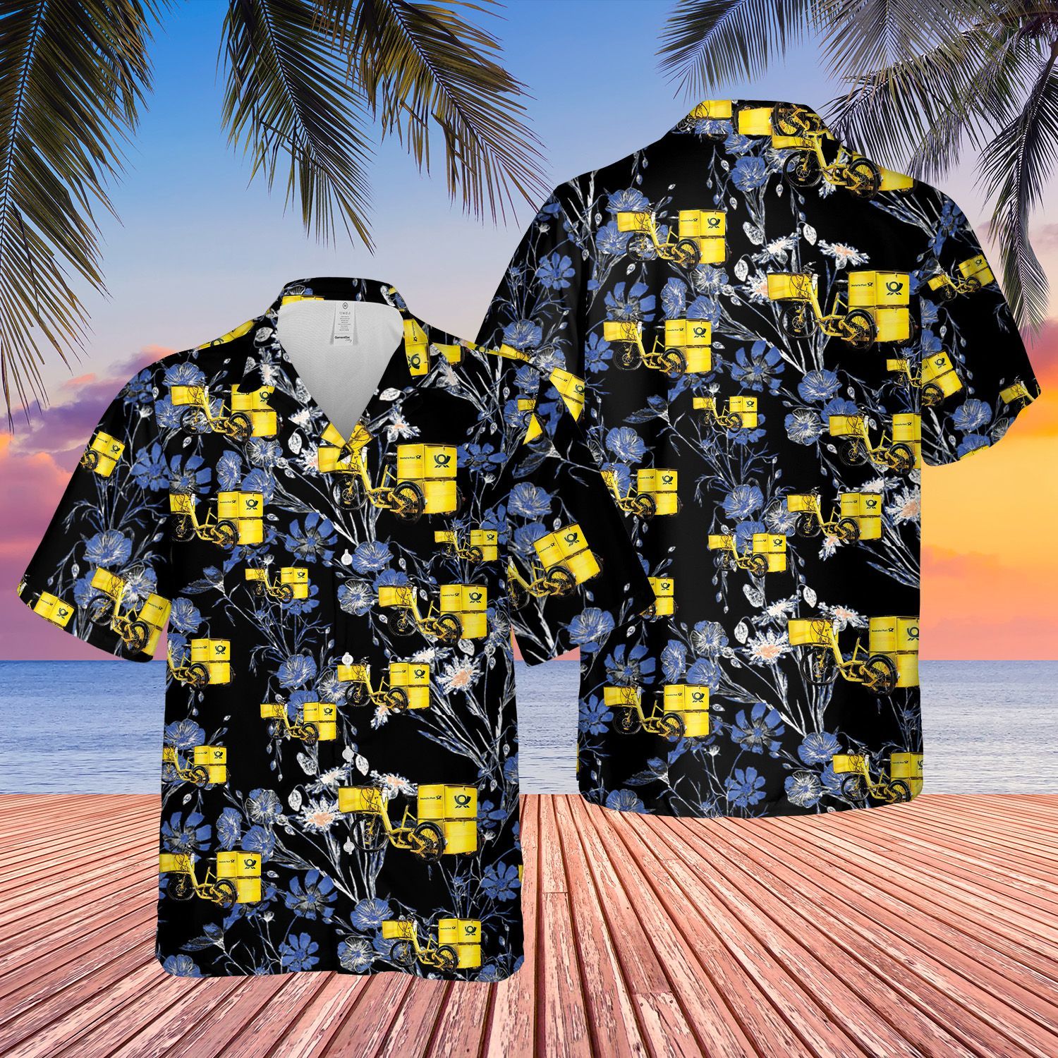 German Deutsche Post  Blue High Quality Unisex Hawaiian Shirt For Men And Women Dhc17063316