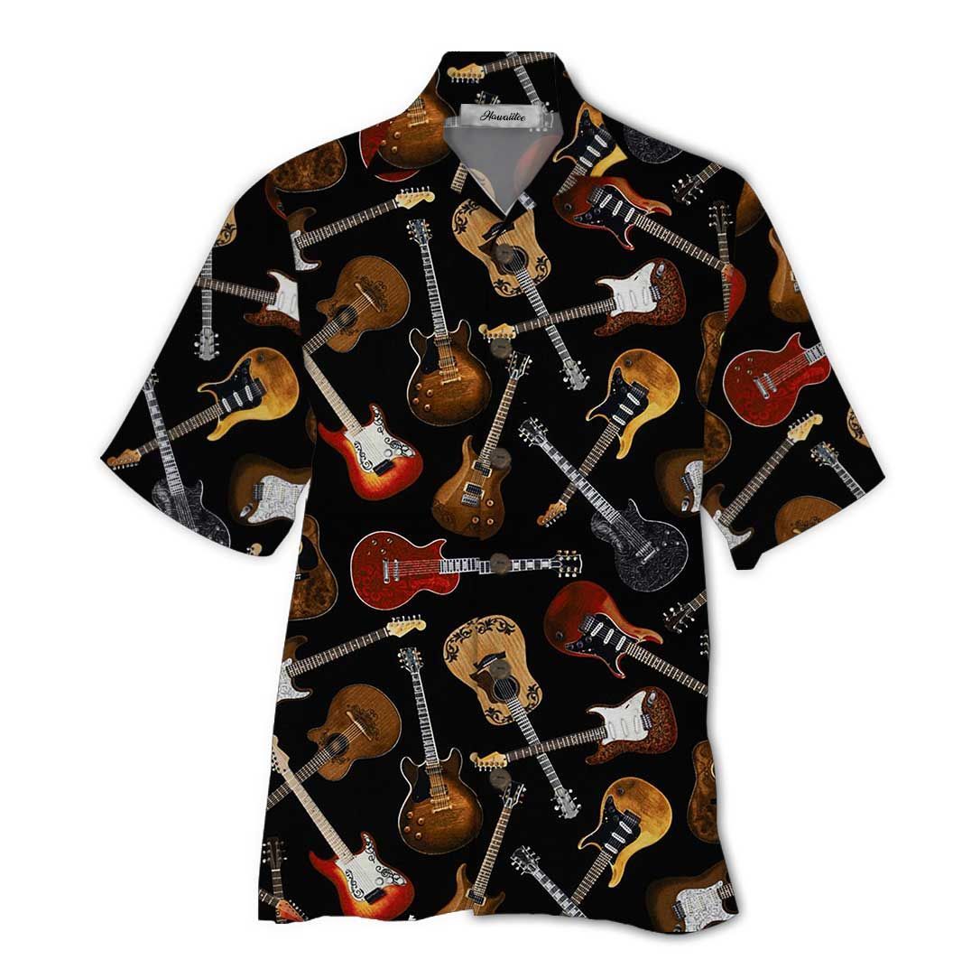 Guitar Black Amazing Design Unisex Hawaiian Shirt For Men And Women Dhc17062344