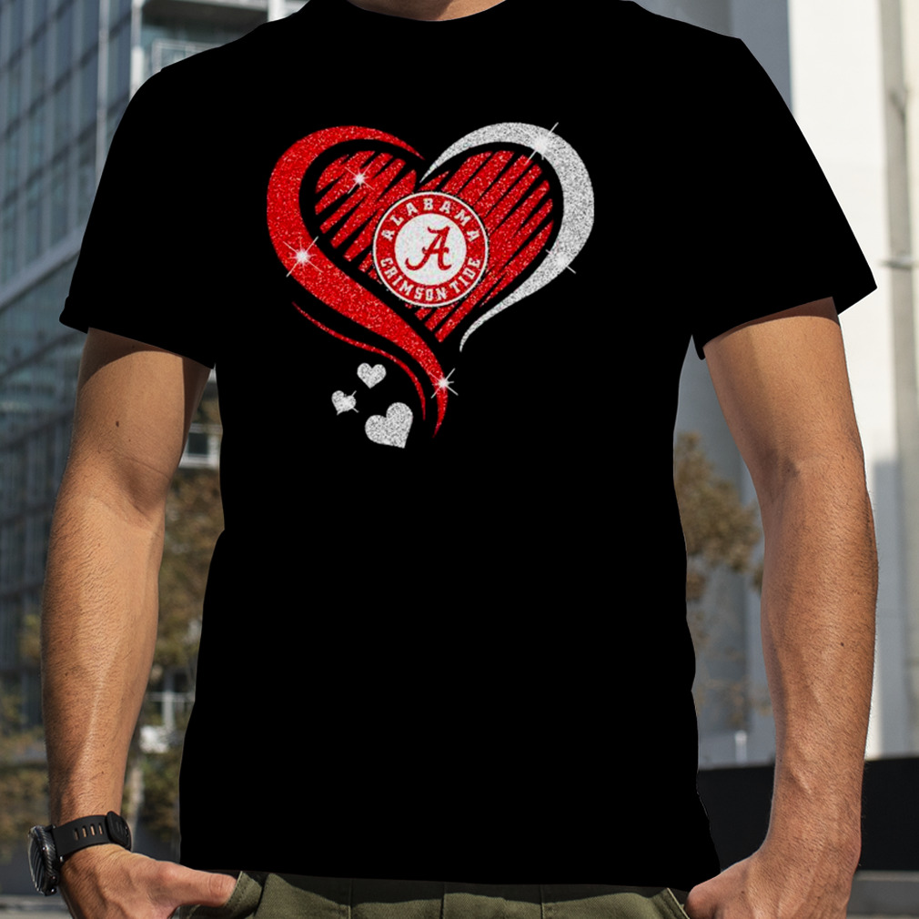 Alabama Crimson Tide basketball Love Heart diamond 2023 NCAA shirt