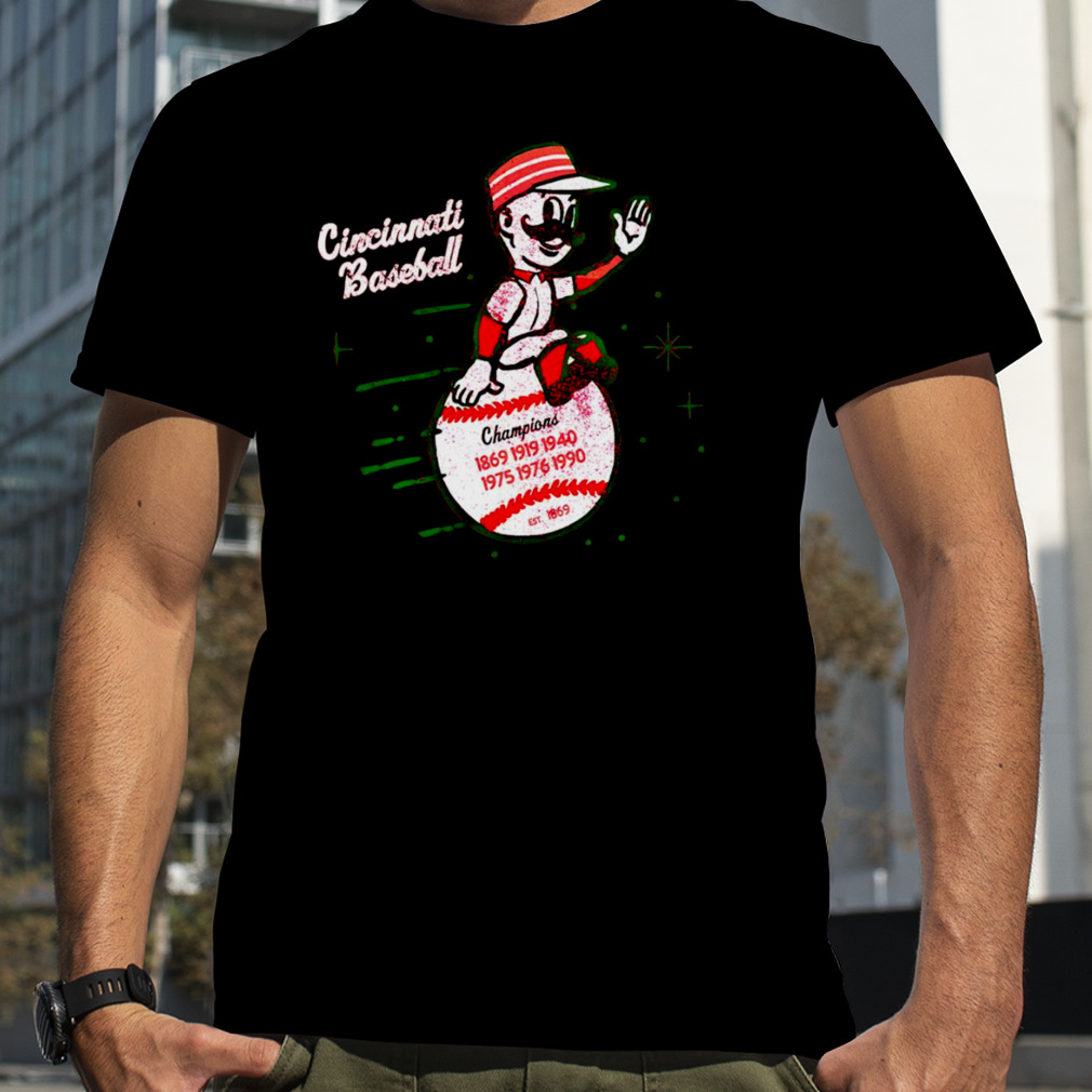 Cincinnati Baseball Champions mascot shirt