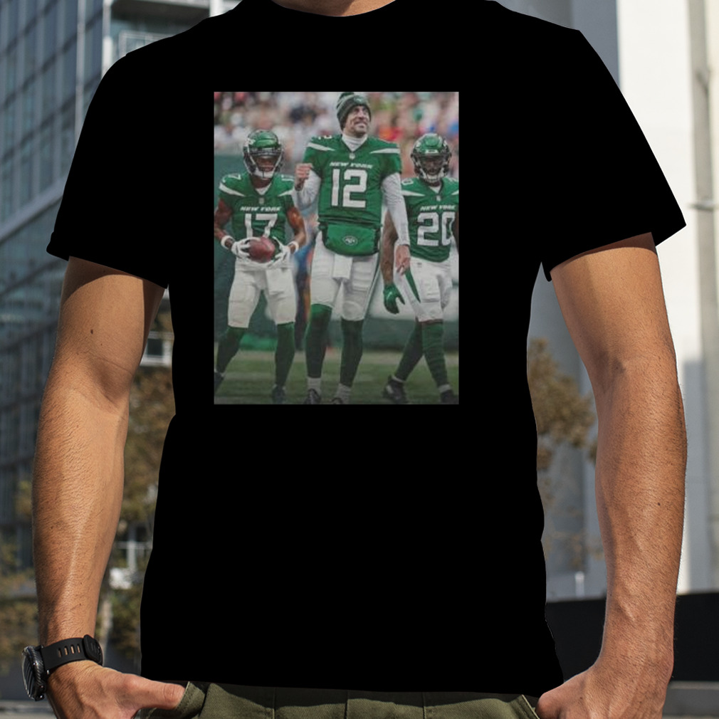 Aaron Rodgers Garrett Wilson Breece Hall NY Jets shirt