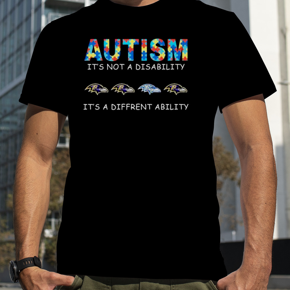 Baltimore Ravens Autism It’s Not A Disability It’s A Different Ability shirt