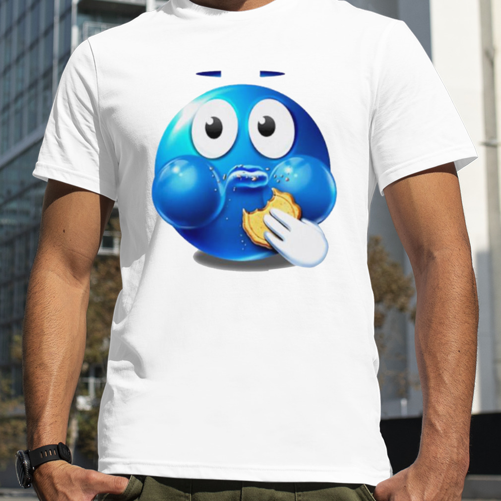 Cookie muncher blue emoji shirt