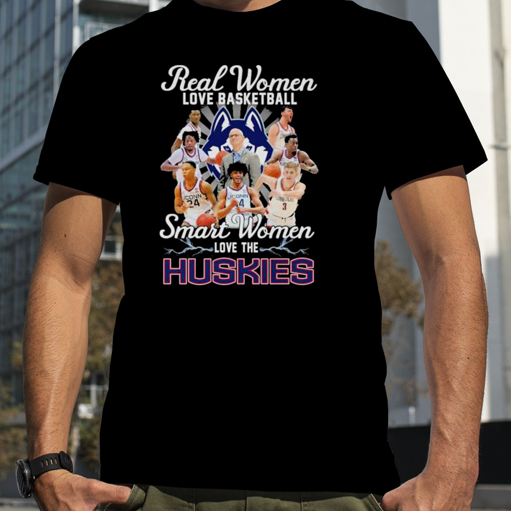 2023 Real Women Love Basketball Smart Women Love The Uconn Huskies Men’s Basketball T-shirt