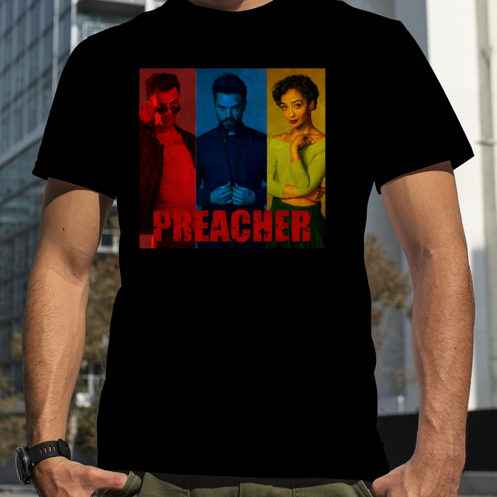 Preacher Series Red Blue & Yellow Design shirt