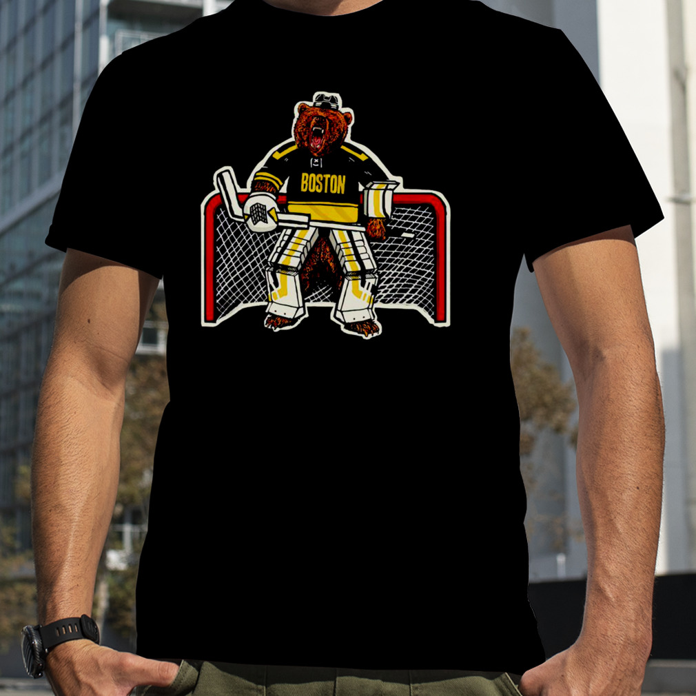 Boston Bruins goalie bear shirt