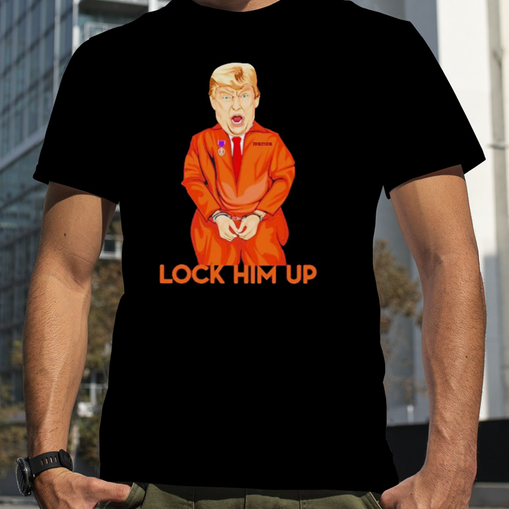 Donald Trump lock him up orange shirt