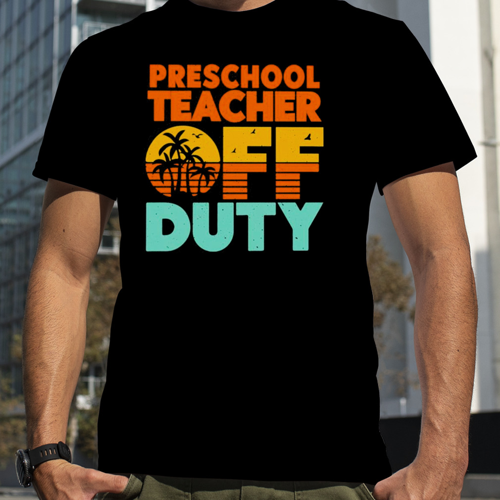Preschool Teacher Off Duty With Palm Tree Shirt