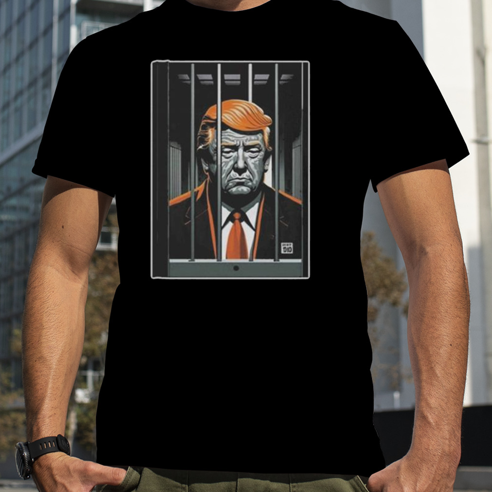 Trump Indicted Trump In Jail Trump Behind Bars Shirt