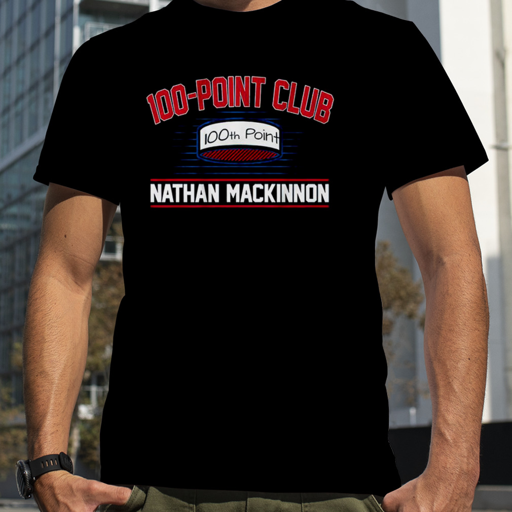 Nathan MacKinnon 100-Point Club Colorado hockey shirt