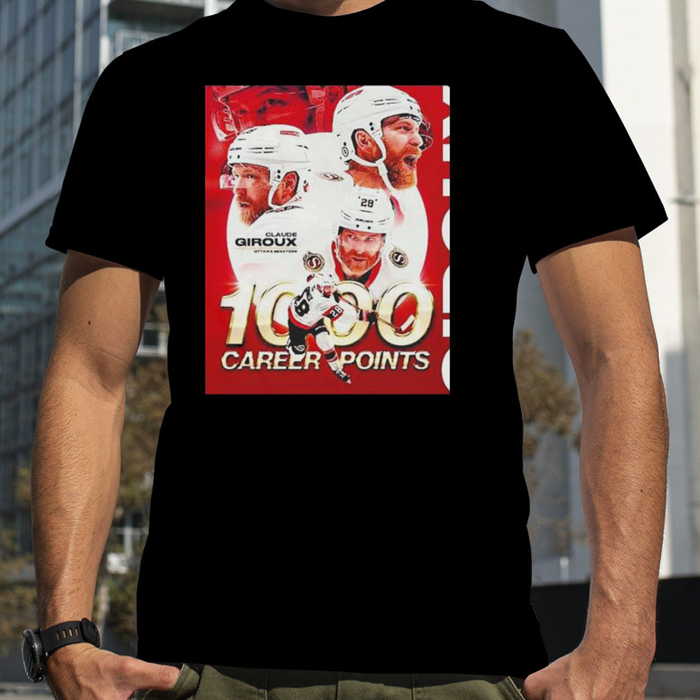 Ottawa Hockey Claude Giroux 1000 Career Nhl Points Shirt