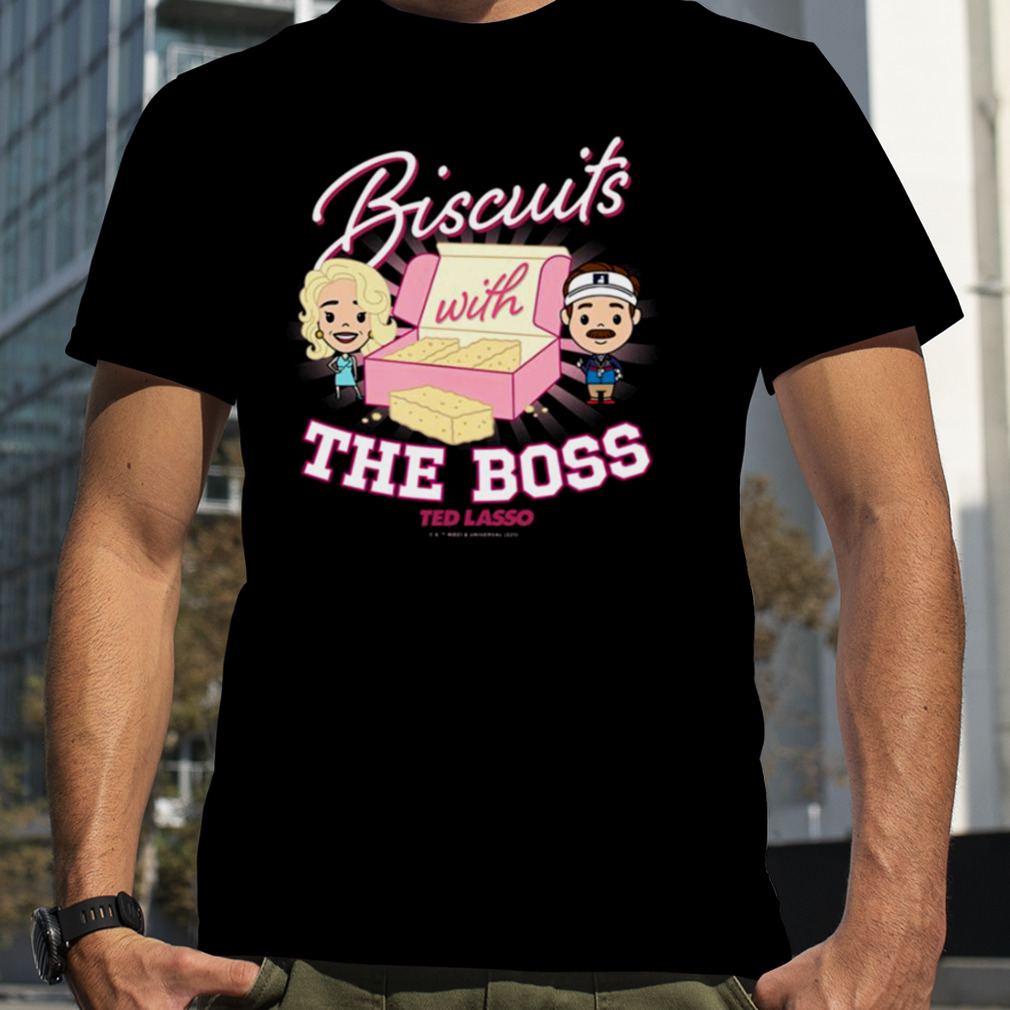 Ted Lasso & Rebecca Biscuits With The Boss Chibi S shirt