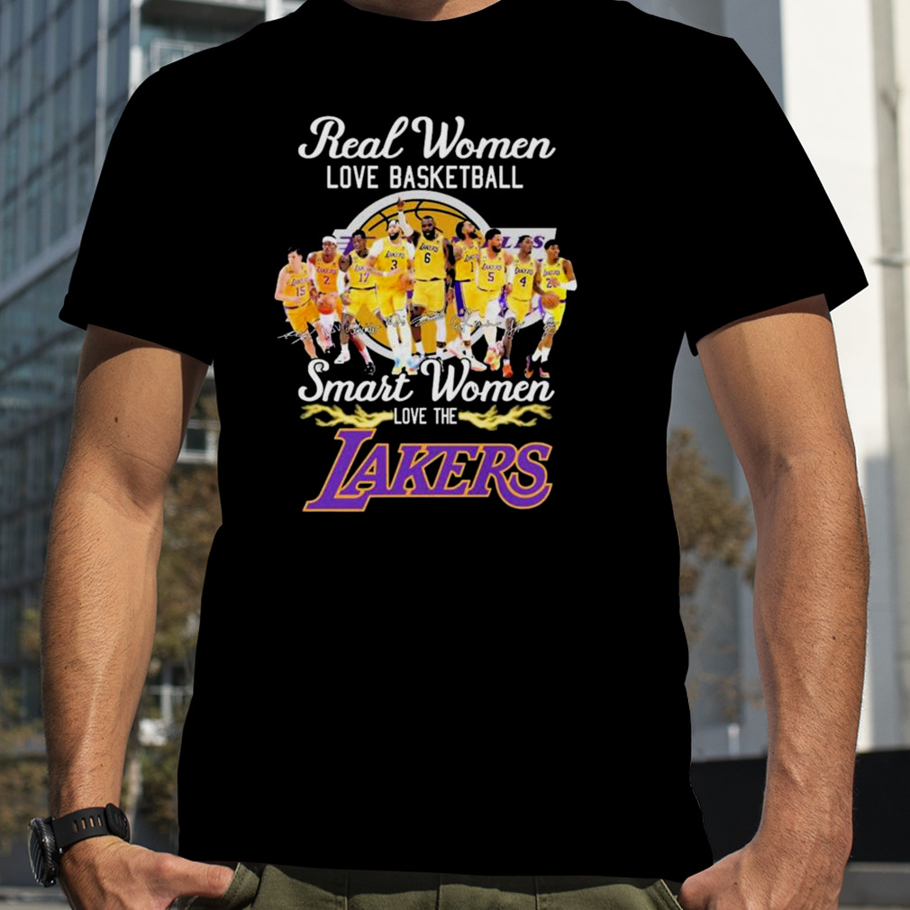 2023 Real Women Love Football Teams Smart Women Love The Lakers Signature Shirt