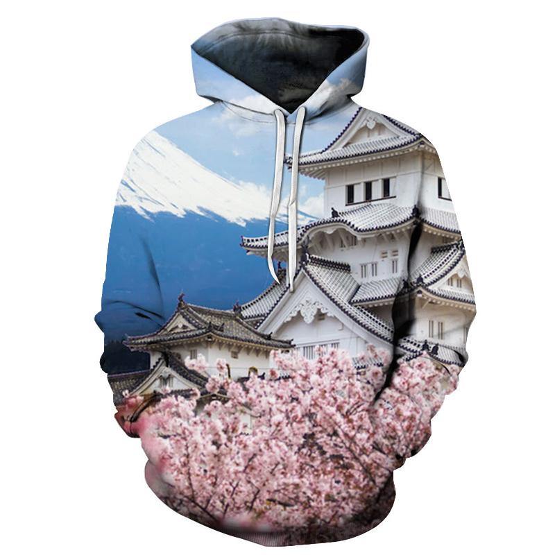 3D Japanese Castle - Hoodie, Sweatshirt, Pullover