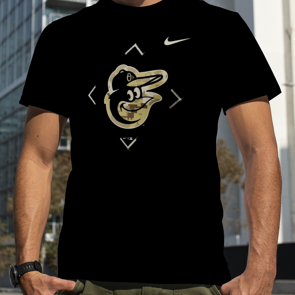 Men's Nike Black Baltimore Orioles Camo Logo T-Shirt