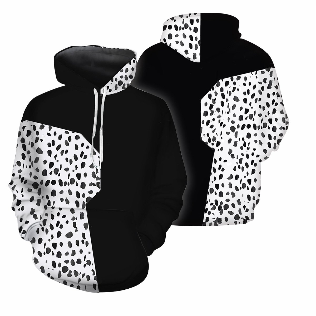 Cruella De Vil Movie Black And White Witch Cosplay Unisex 3D Printed Hoodie Sweatshirt Pullover