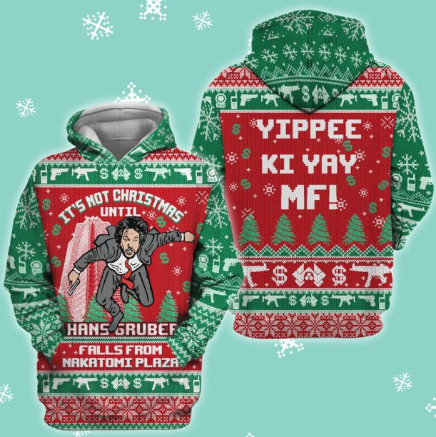 Die Hard Hans Gruber Ugly Sweater 3d Hoodie