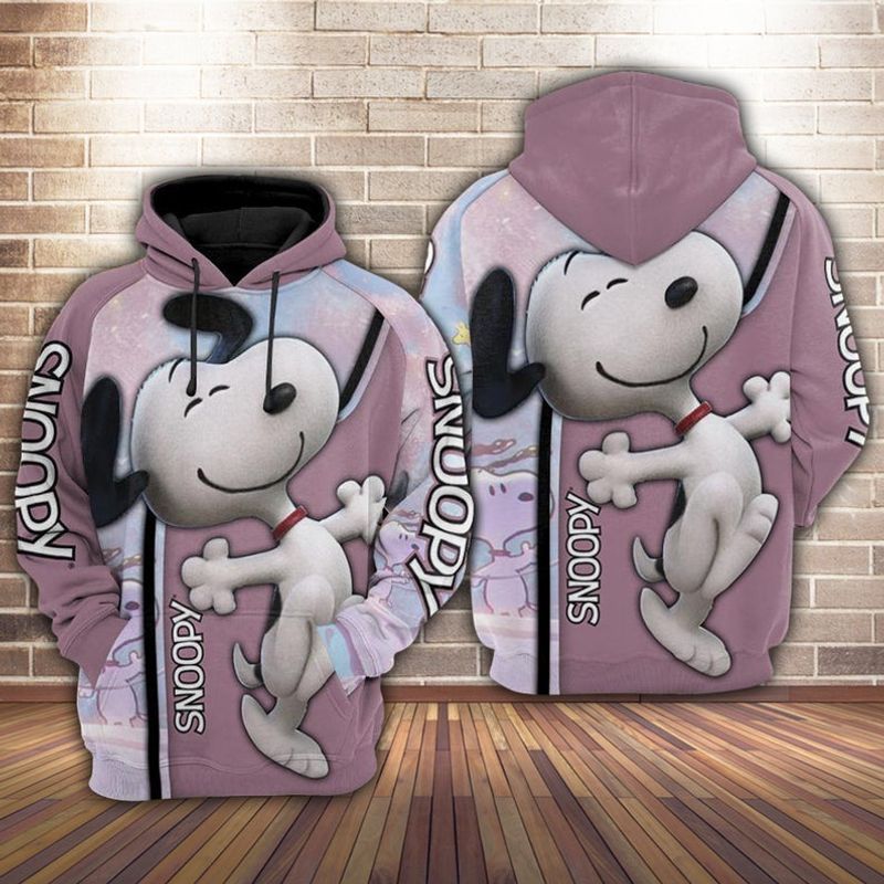 Disney Snoopy Funny Cute 3d Zip Hoodie