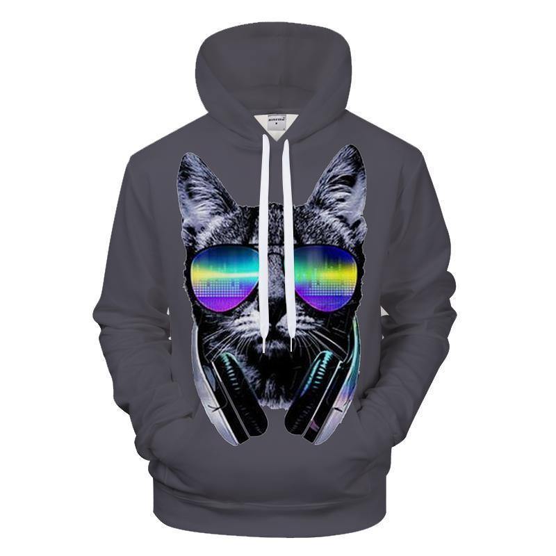 Dj Cat 3D - Sweatshirt, Hoodie, Pullover