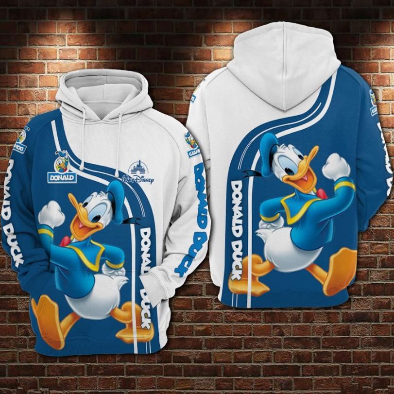 Donald Duck Movies Disney 1 Over Print 3d Zip Hoodie