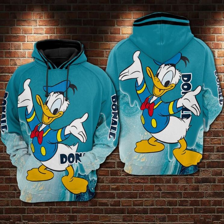 Donald Duck Movies Disney Over Print 3d Zip Hoodie