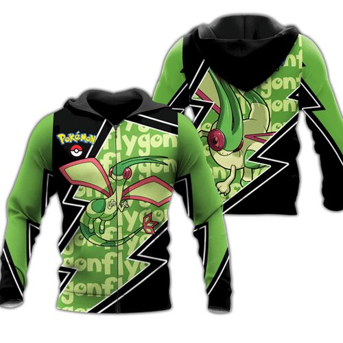 Flygon Costume Pokemon Fan Gift Idea 3d T Shirt Zip Bomber Hoodie