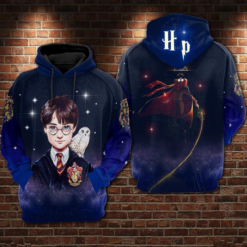 Harry Potter Like A Star Over Print 3d Zip Hoodie