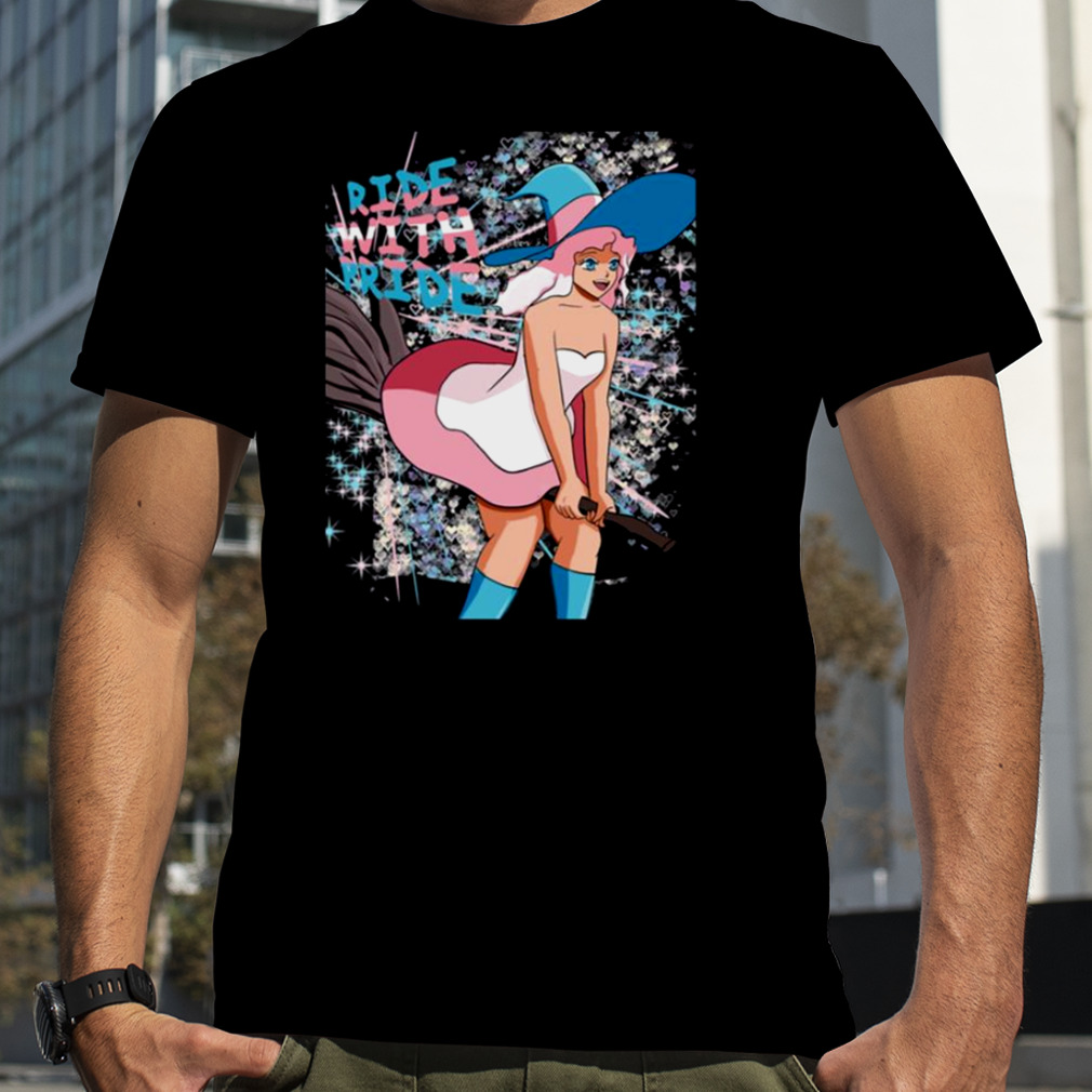 Ride With Pride Trans Anime Witch shirt