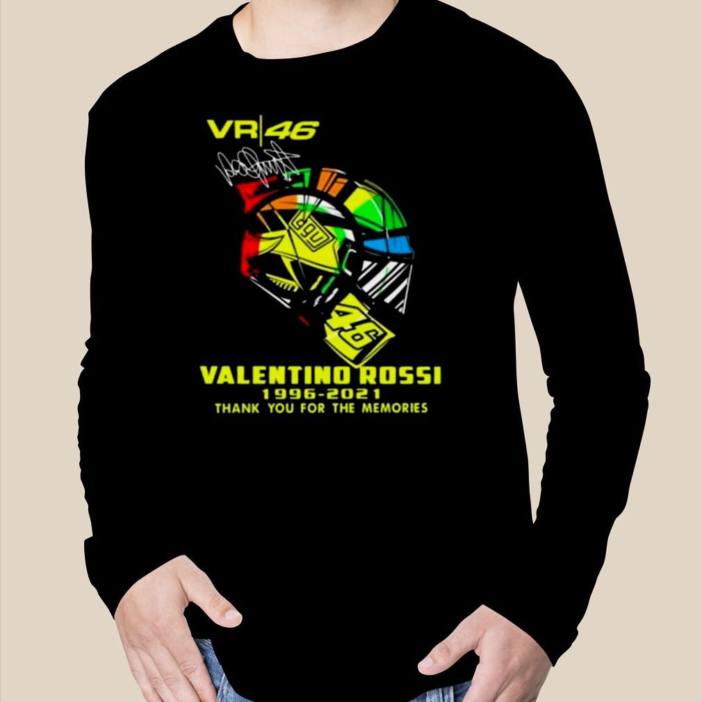 Vr 46 Agv Valentino Rossi 1996 – 2021 Thank You For The Memories Signature T -shirt