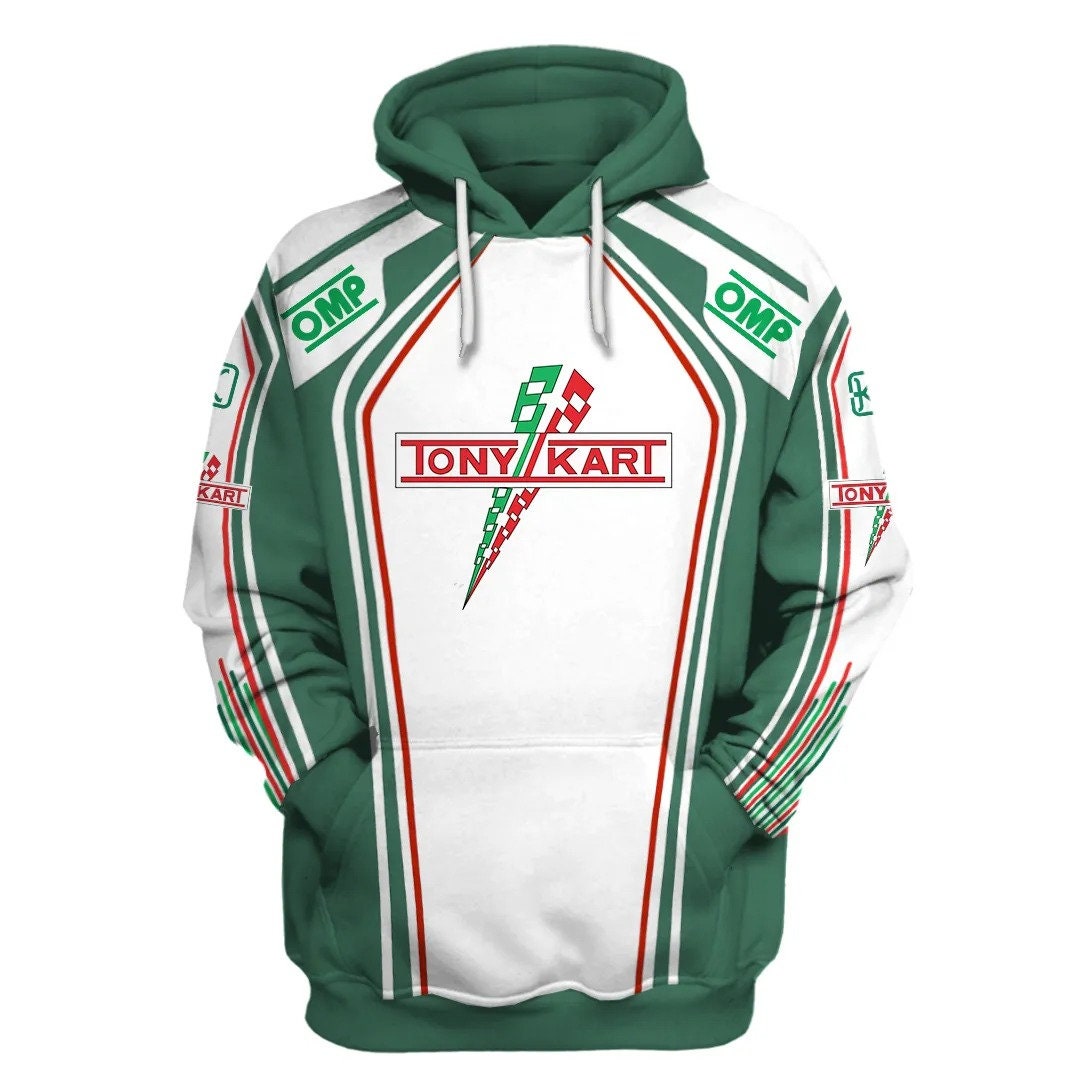 KZ World Champion Tony Kart 3D Gift 3D Racing Logo Brand F1 Style AOP Unisex Hoodie